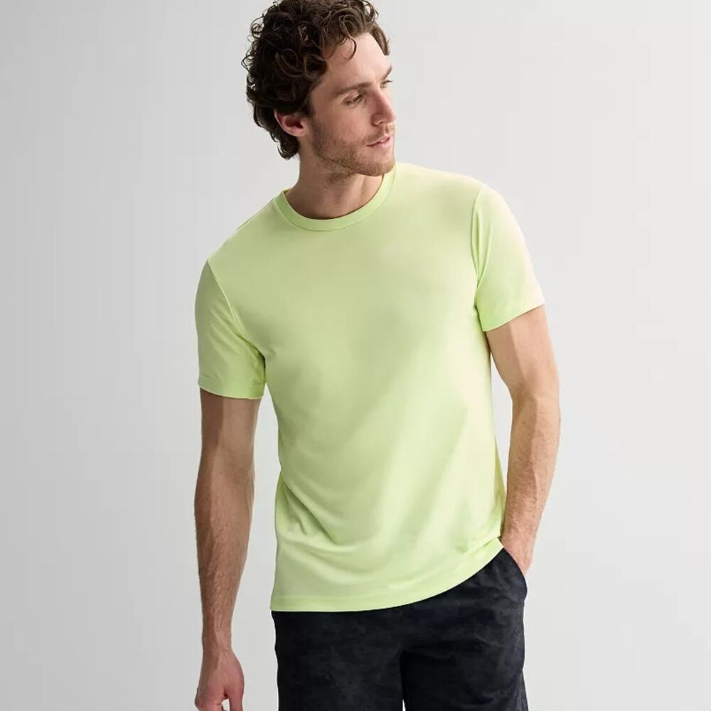 NWT Tek Gear Illusion Green Dry Tek Short Sleeve Crew Neck Tee Men's Size Small